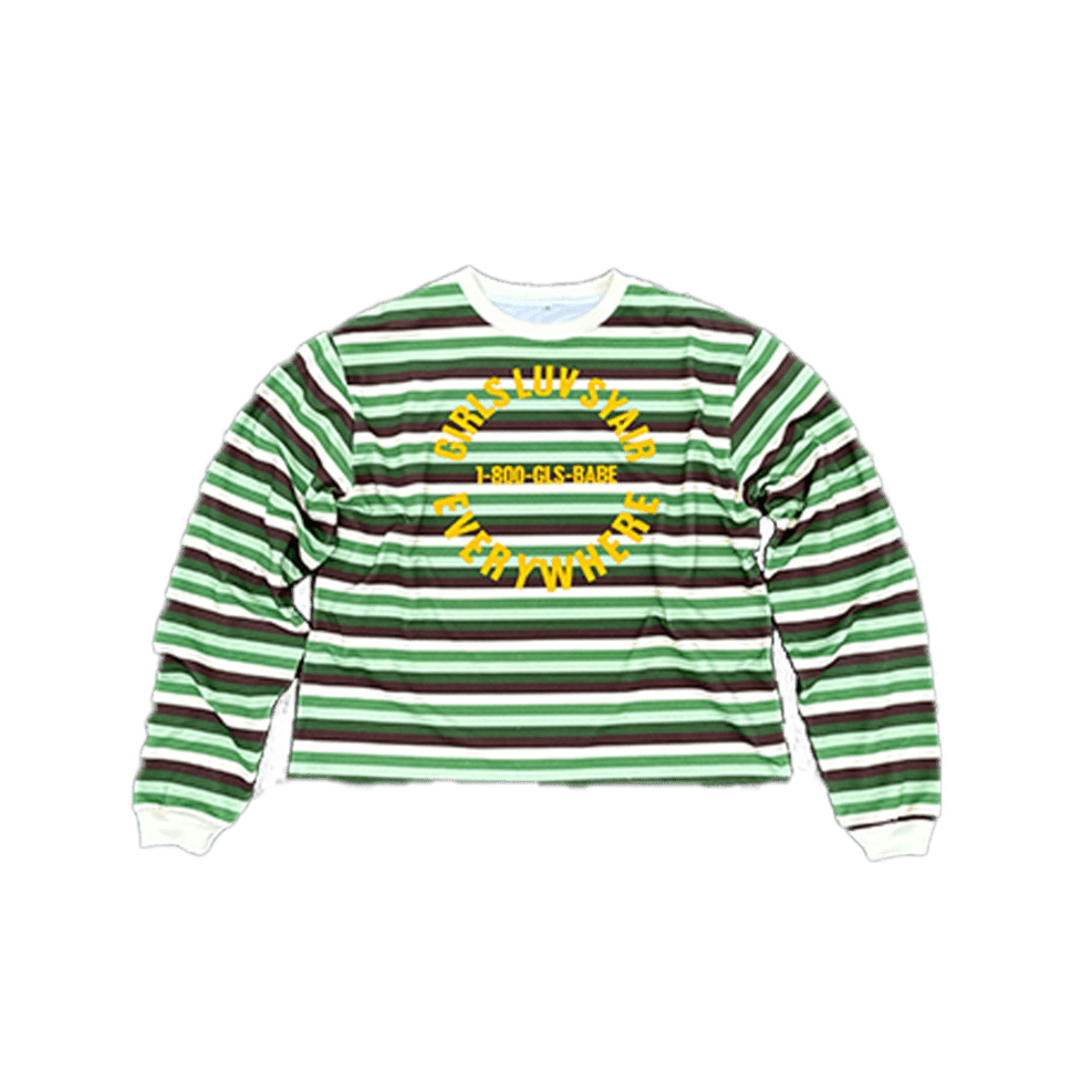 2008 GirlsLuvSyair Striped Longsleeve - Mint Chocolate