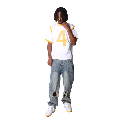 4TH Wonder Jersey - White/Mustard