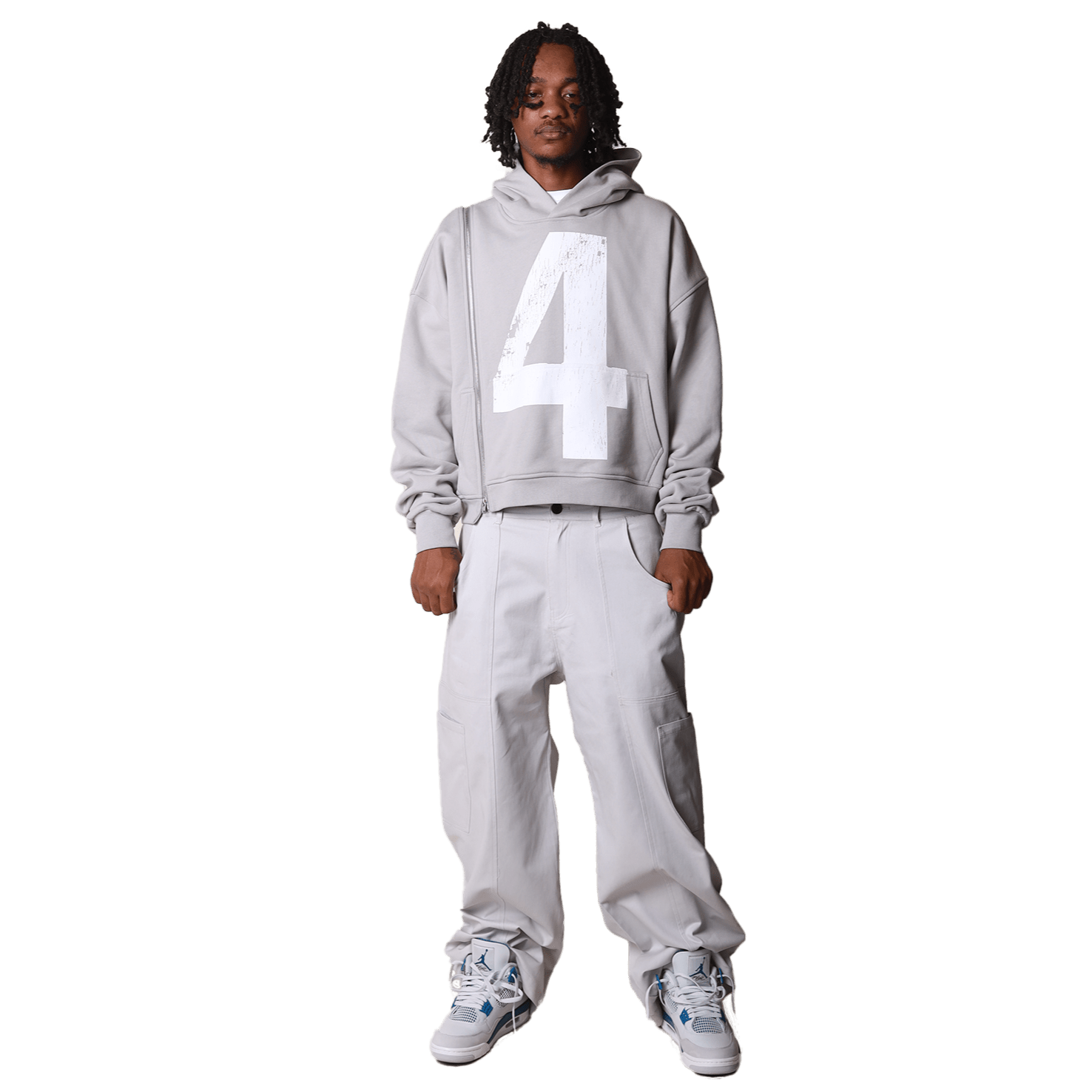 4TH Wonder SideZip Hoodie - Gray