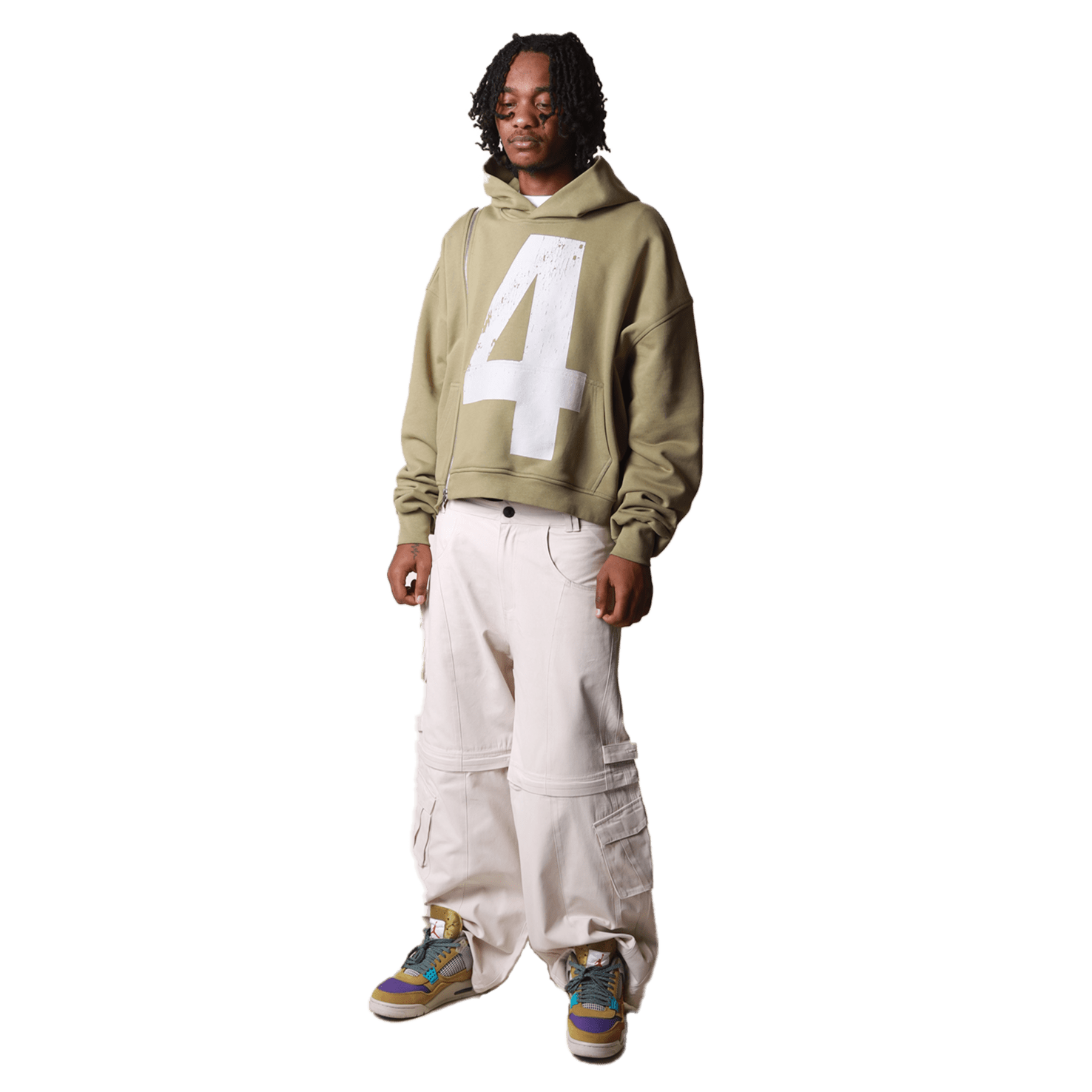 4TH Wonder SideZip Hoodie - Olive