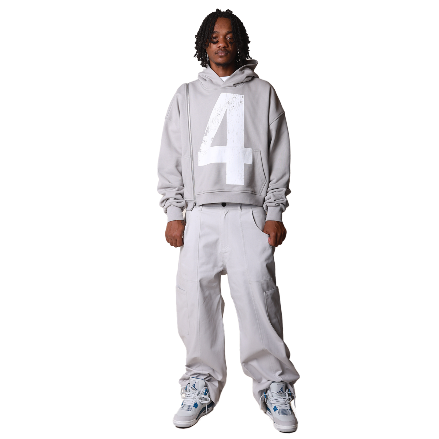 4TH Wonder SideZip Hoodie - Gray