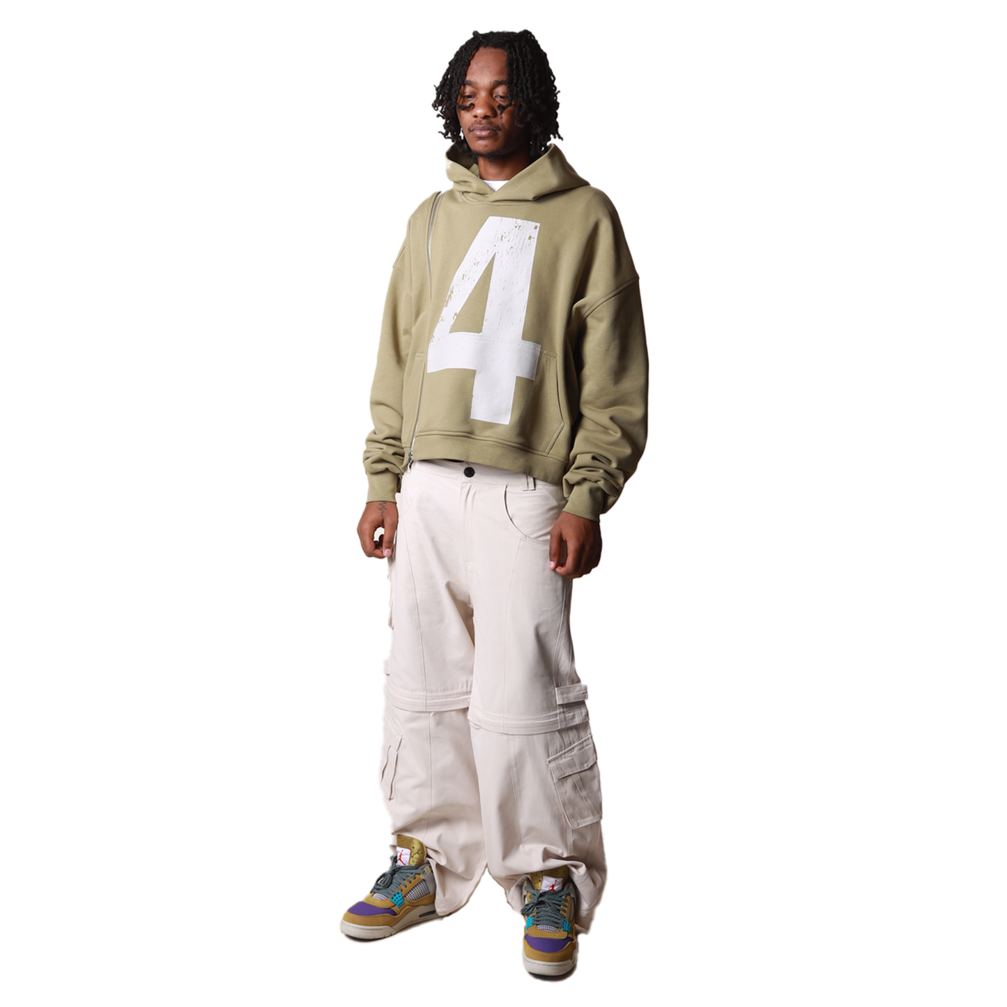 4TH Wonder SideZip Hoodie - Olive