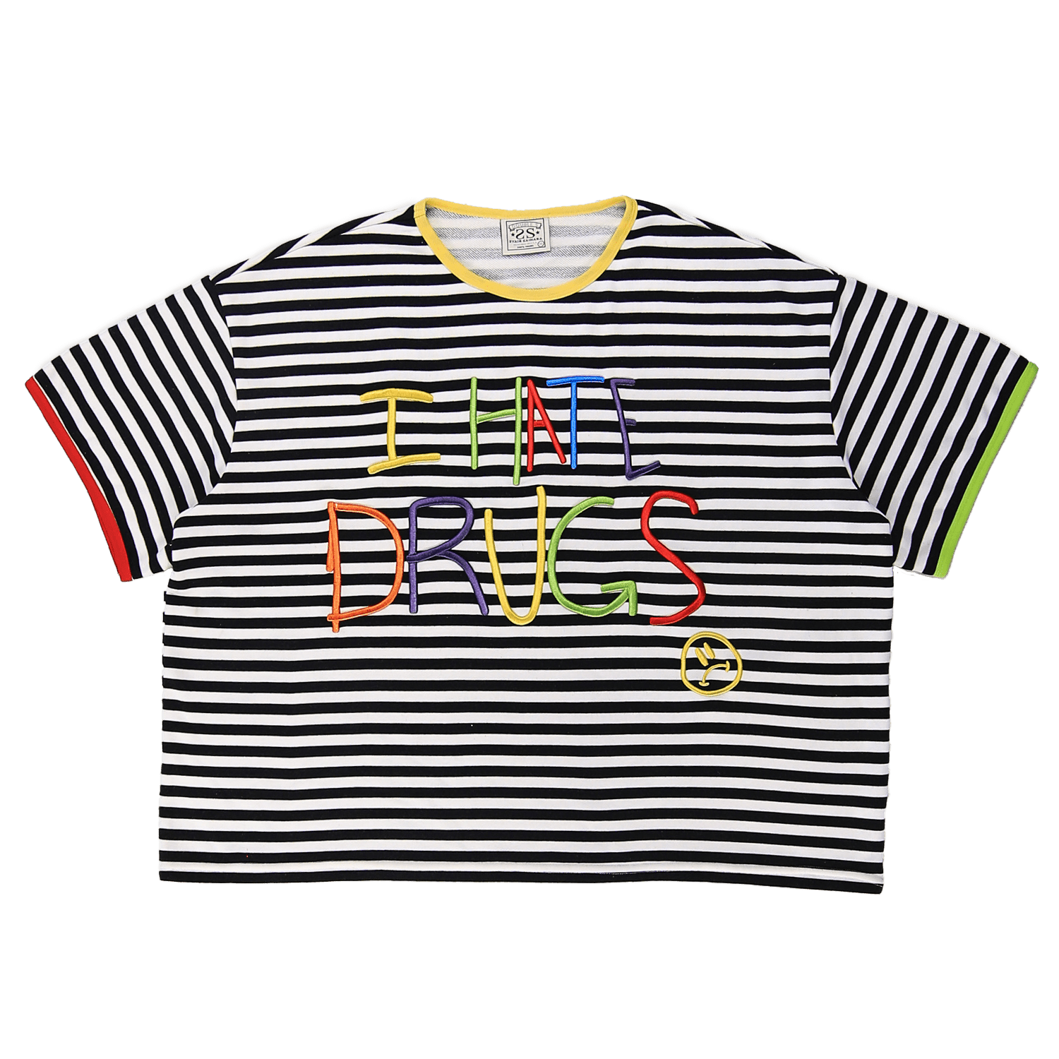 Black “I Hate Drugs” Ringer Tee