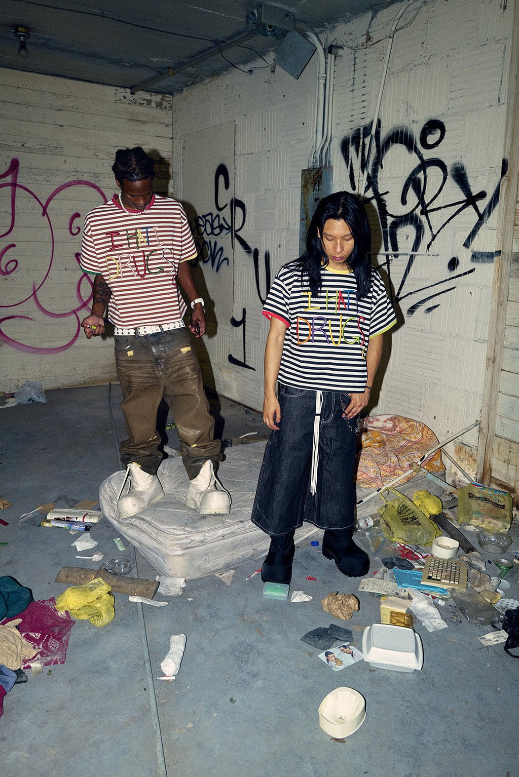 Black “I Hate Drugs” Ringer Tee