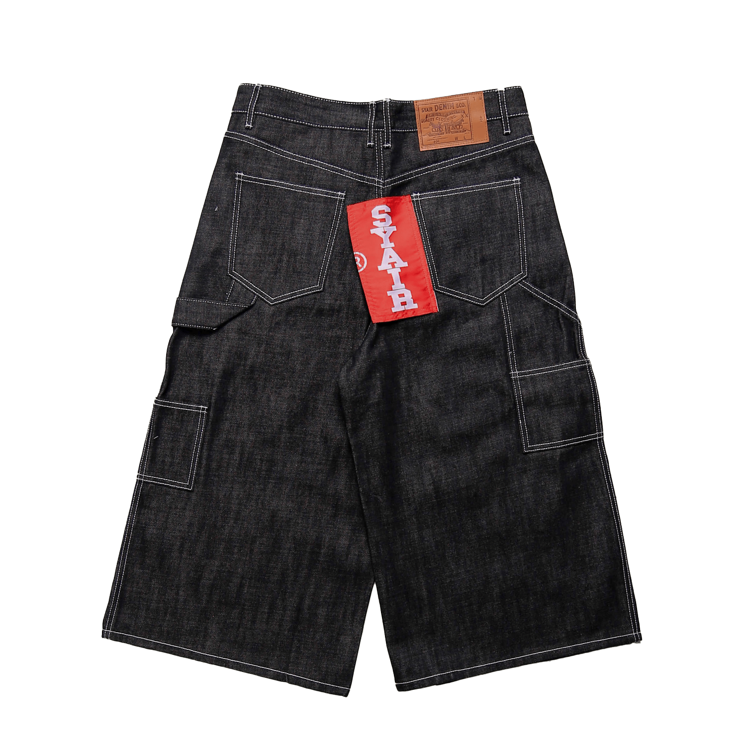 "Black Japanese Denim" BigTag Utility Skate Shorts