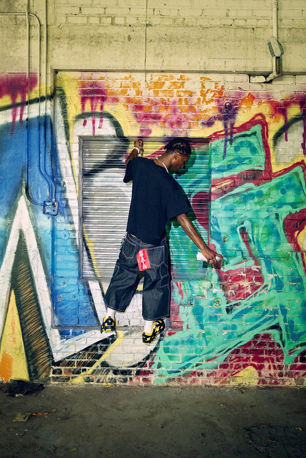 "Black Japanese Denim" BigTag Utility Skate Shorts