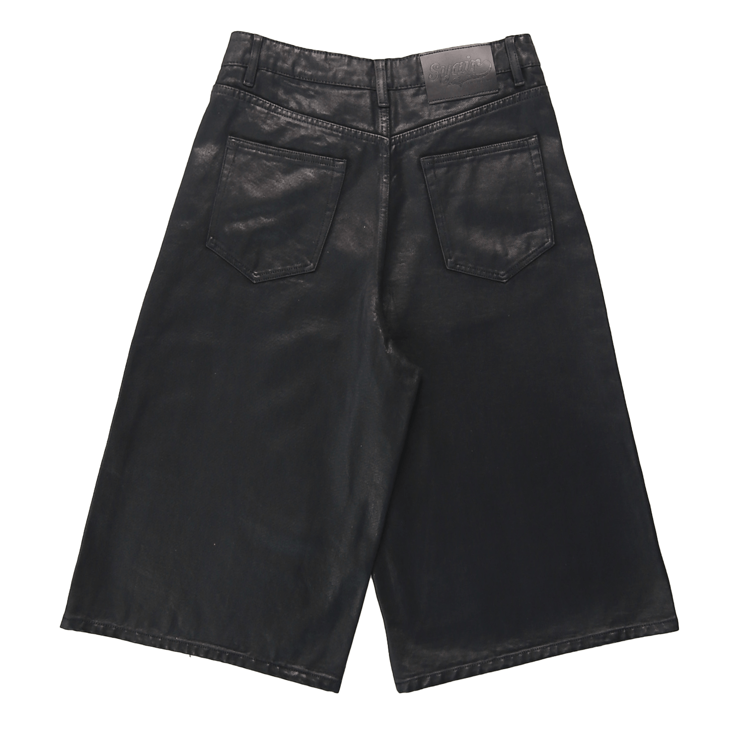 Black Waxed Canvas Shorts