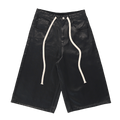 Black Waxed Canvas Shorts