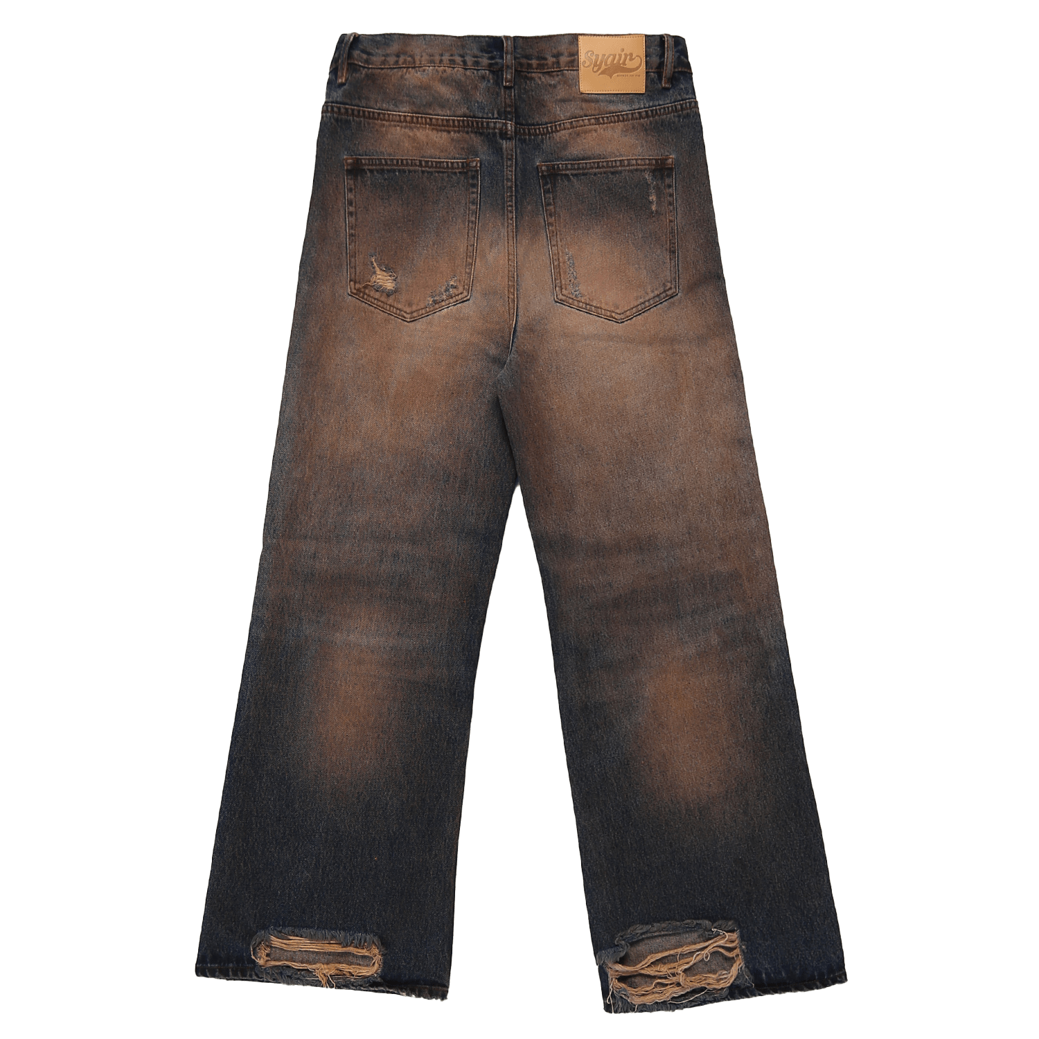 "Dark Walnut" Thrashed Denim