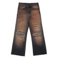 "Dark Walnut" Thrashed Denim