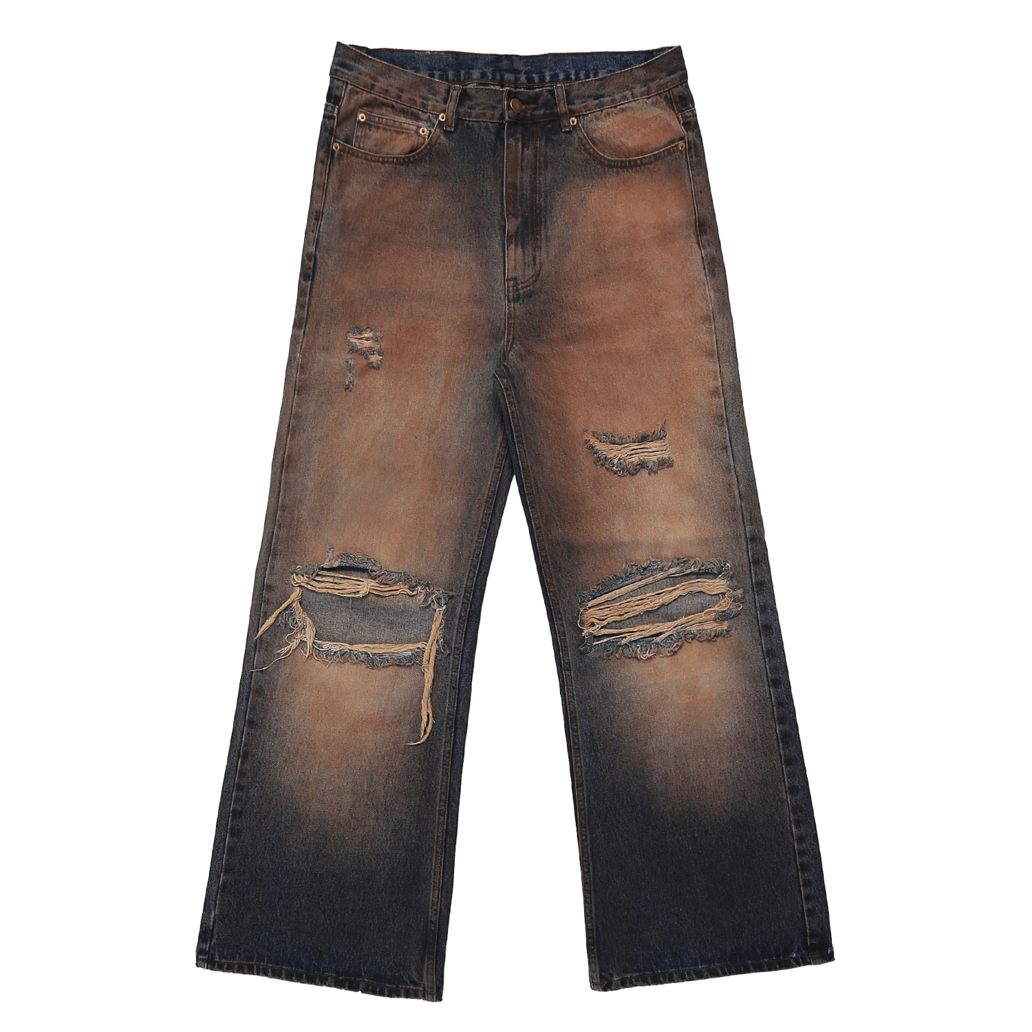 "Dark Walnut" Thrashed Denim