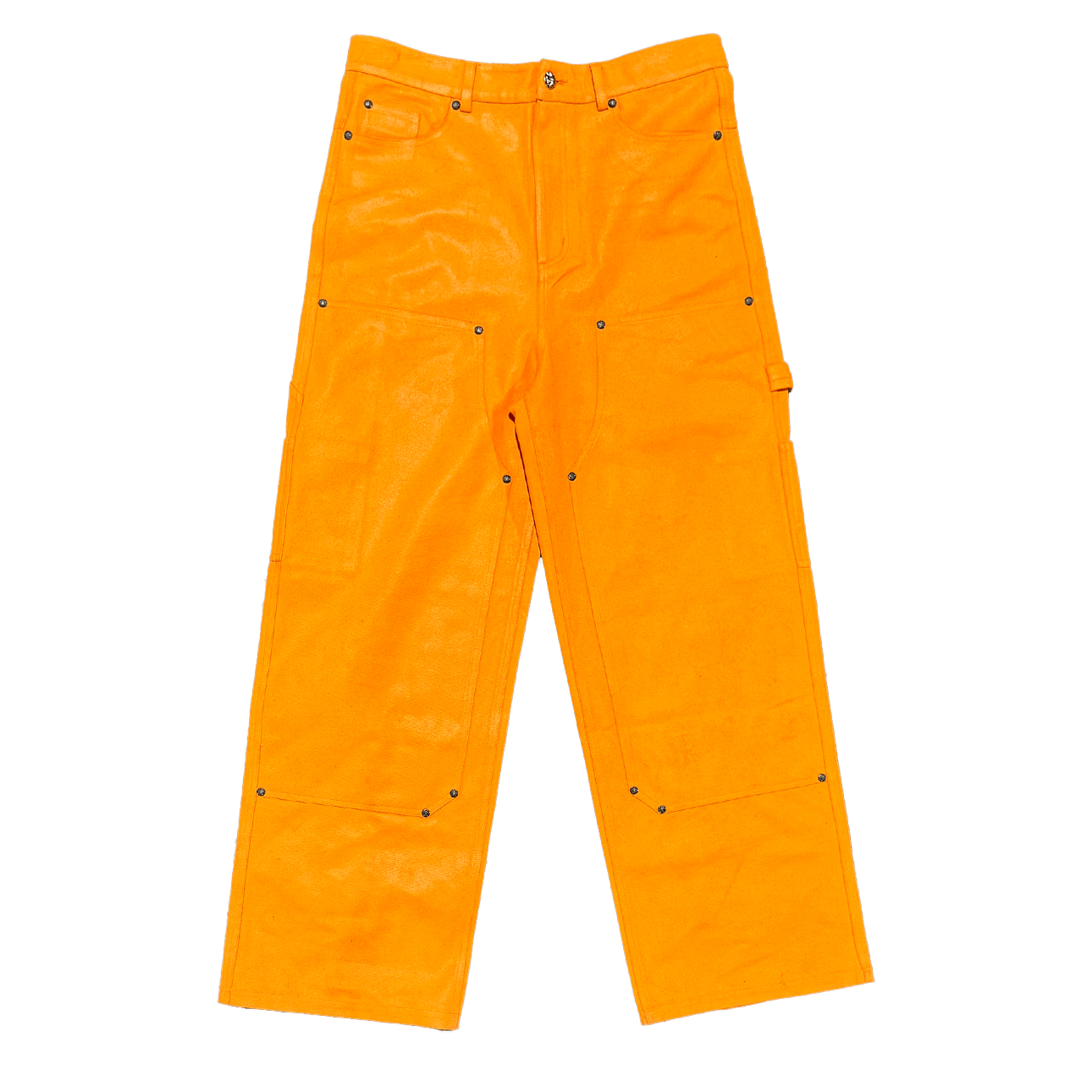 "Hazzard Orange" Leather Waxed BigTag Carpenter Pants