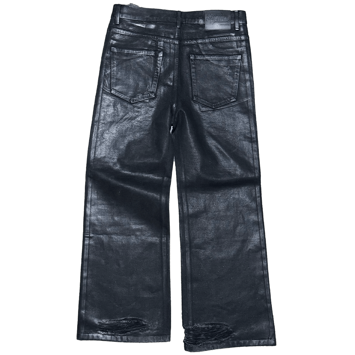"Leather Waxed" Thrashed Denim