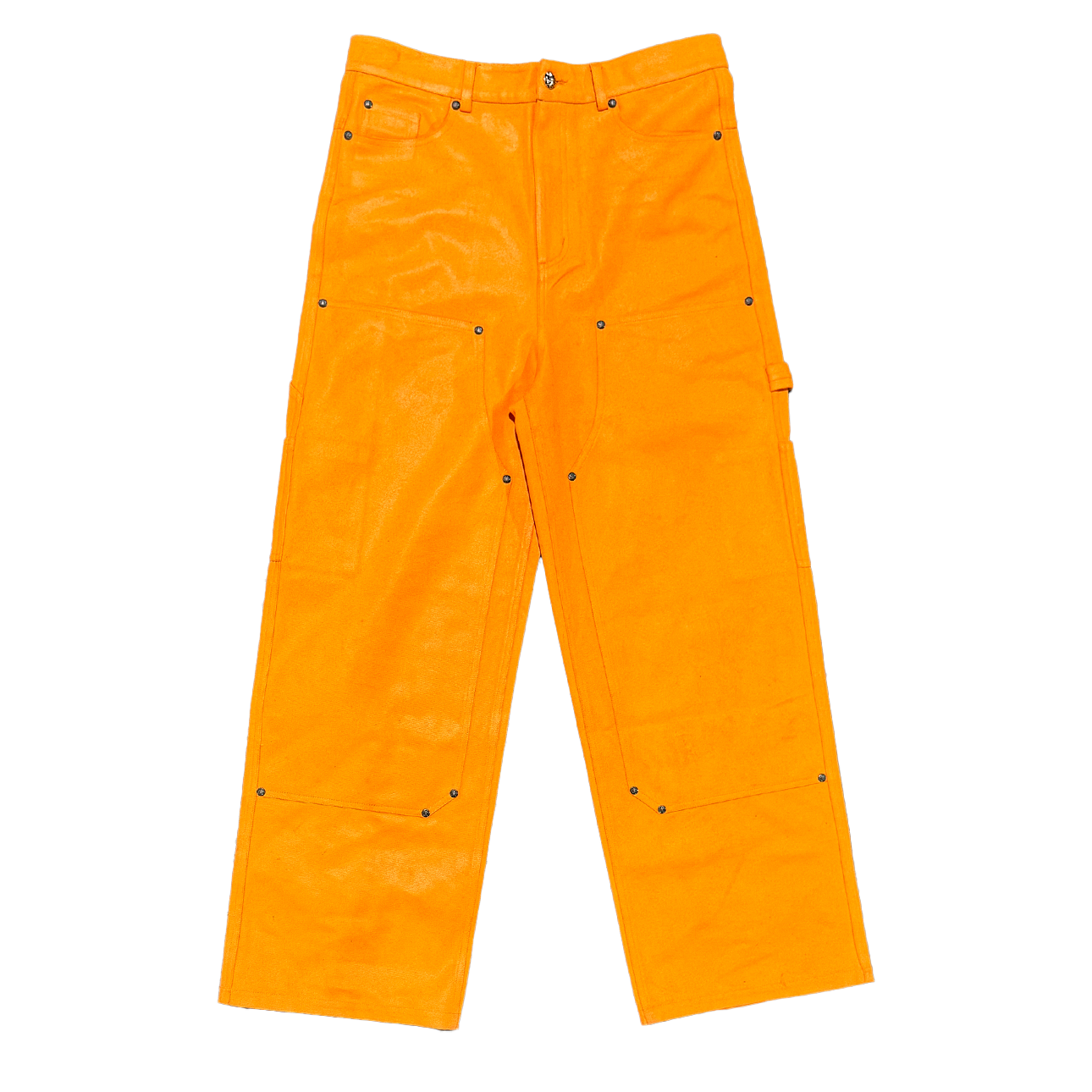 "Hazzard Orange" Leather Waxed BigTag Carpenter Pants
