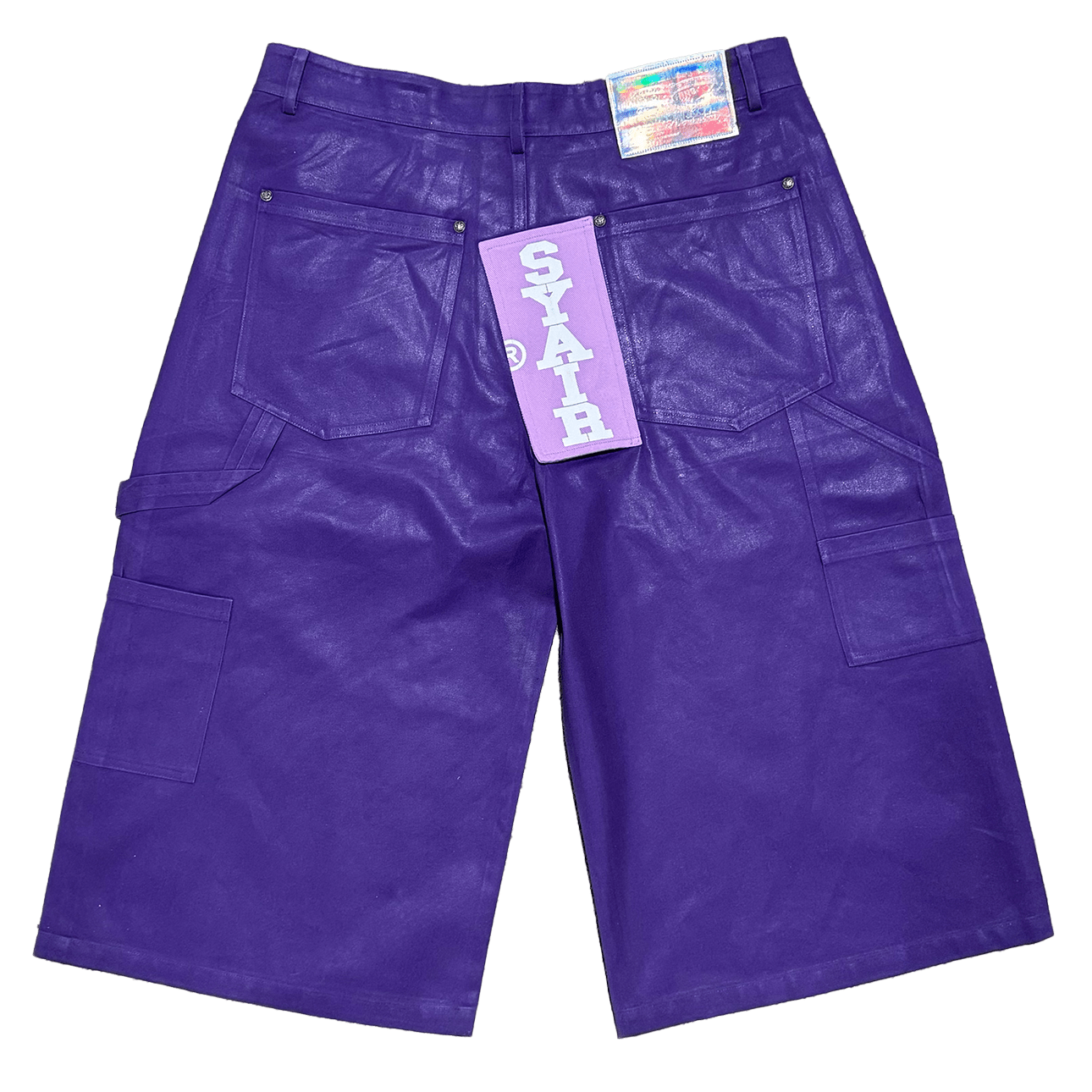 "Purple Reign" Leather Waxed BigTag Shorts