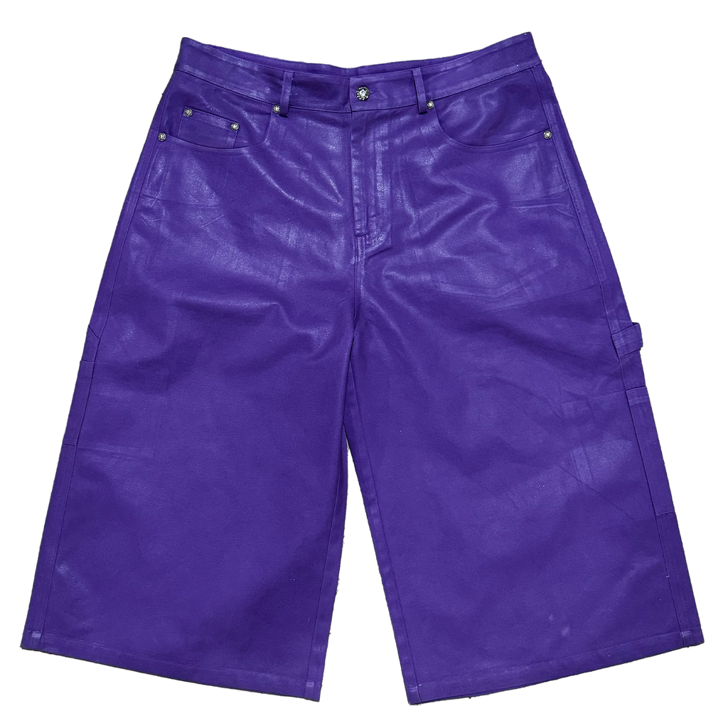 "Purple Reign" Leather Waxed BigTag Shorts