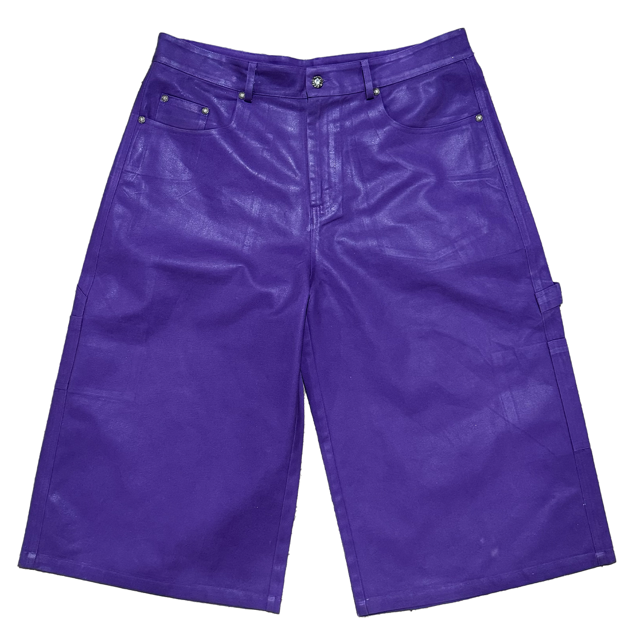 "Purple Reign" Leather Waxed BigTag Shorts