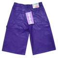 "Purple Reign" Leather Waxed BigTag Shorts