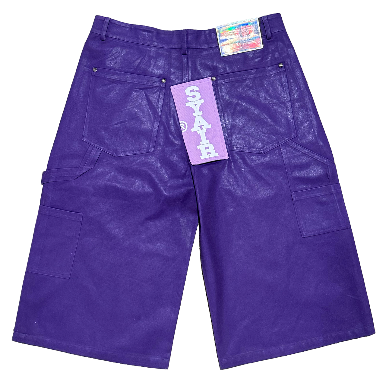 "Purple Reign" Leather Waxed BigTag Shorts