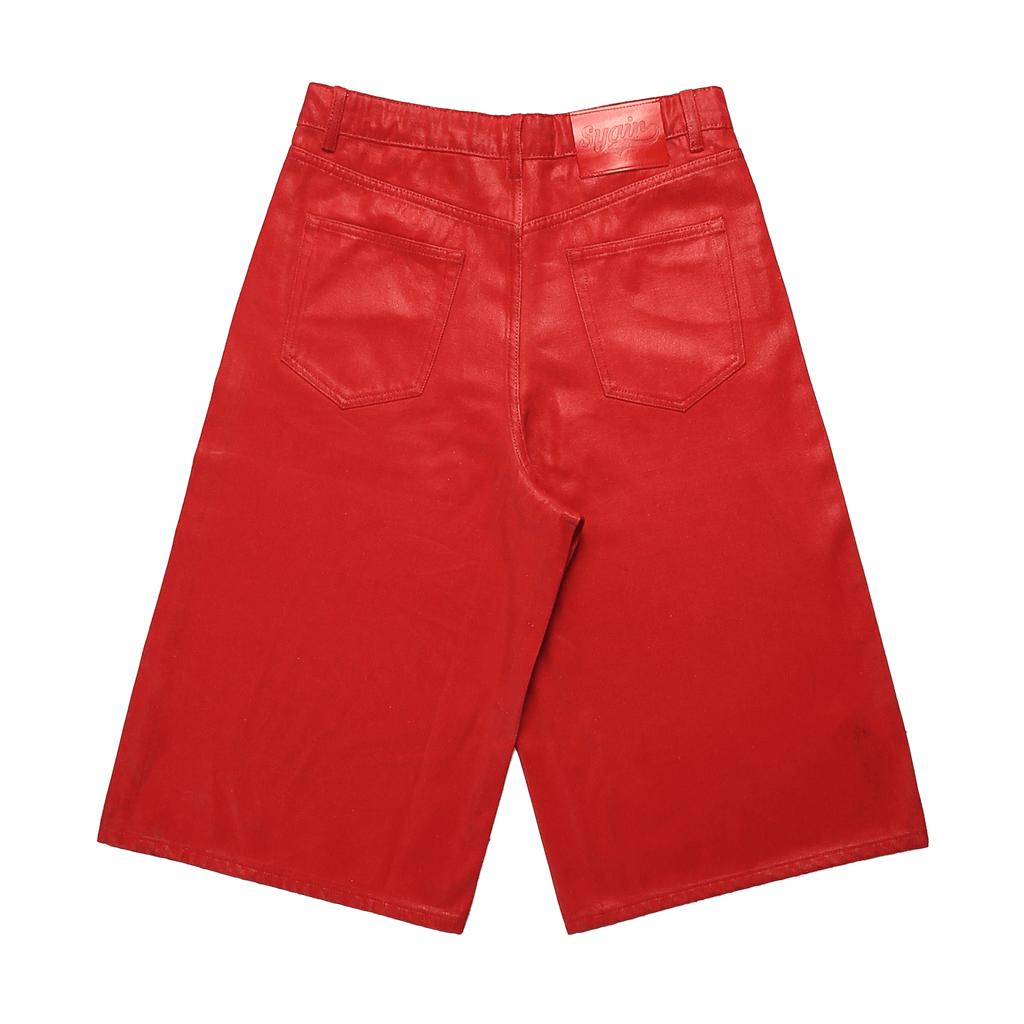 Red Waxed Canvas Shorts
