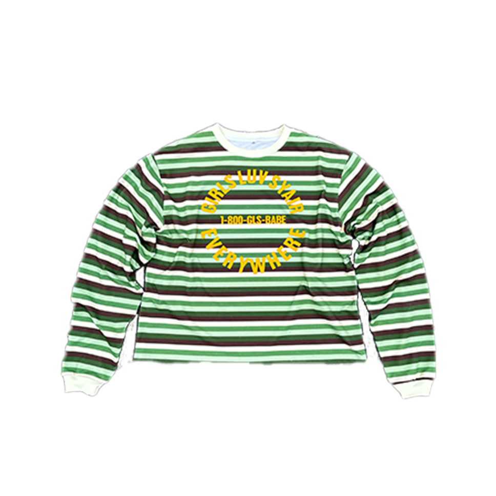 2008 GirlsLuvSyair Striped Longsleeve - Mint Chocolate