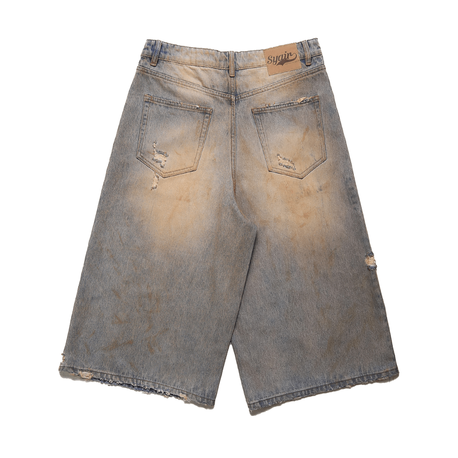 Washed Caramel Denim Shorts